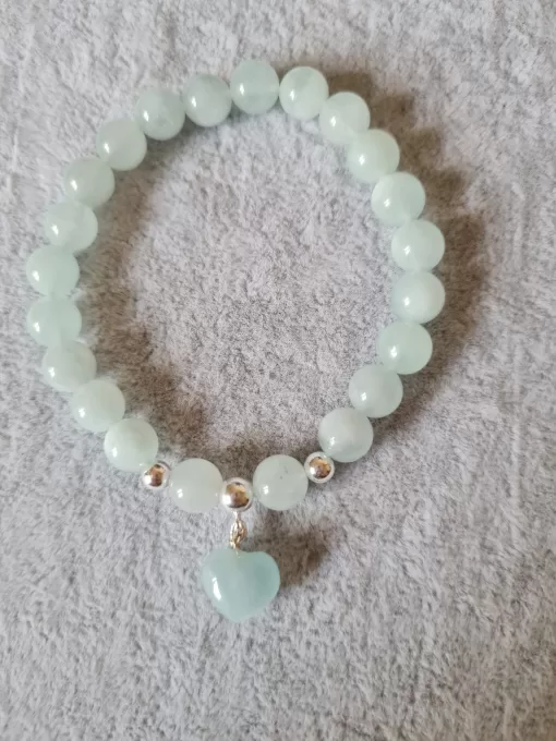 Picture of an Aquamarine and silver Crystal Bracelet